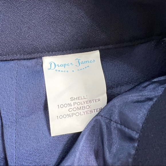 Draper James Scallop Crop Pants in Navy Size 0 - Picture 7 of 8